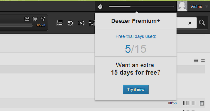 Get Free 15-Day Trial of the Deezer Premium Version